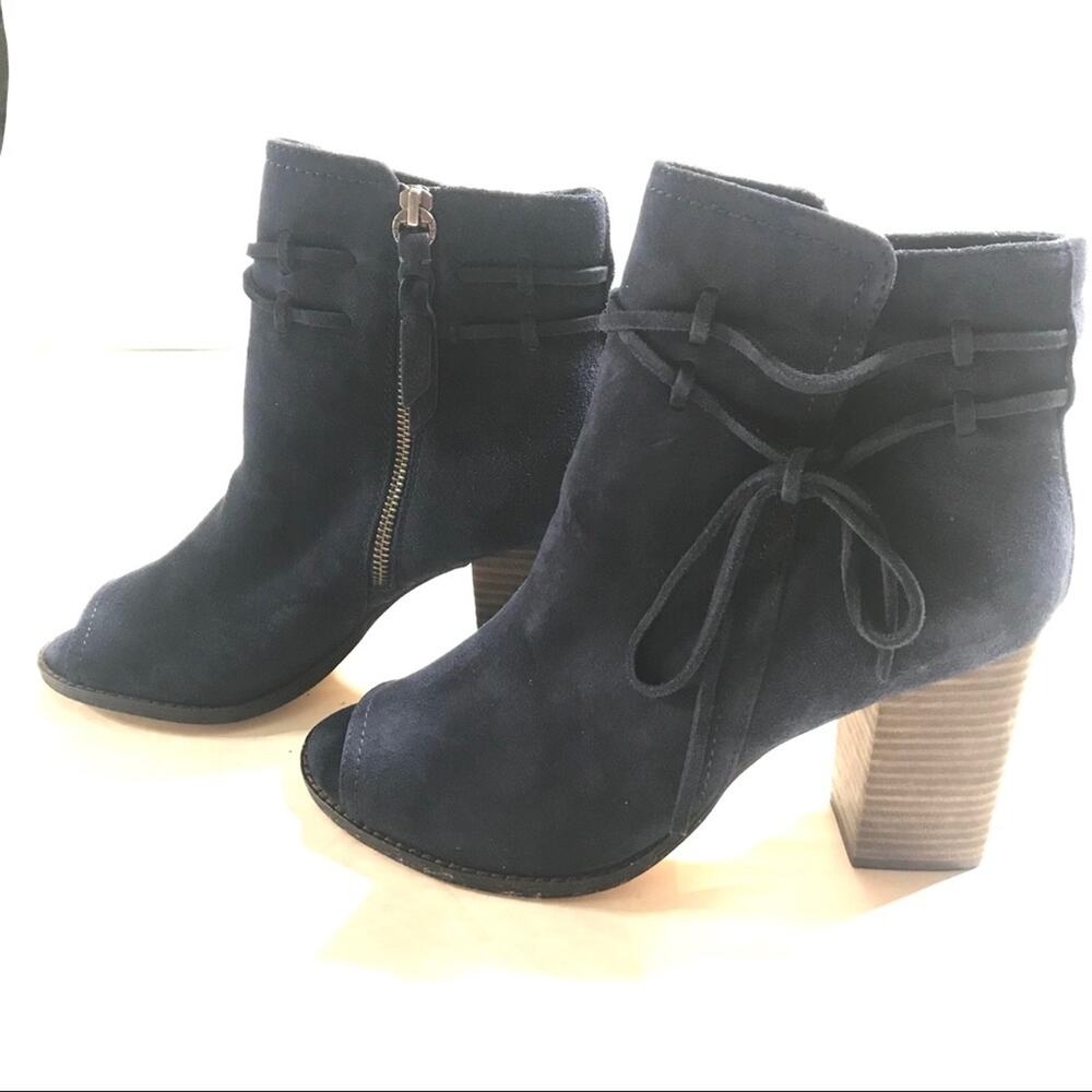 SPLENDID Rihana Peep Toe Suede Booties